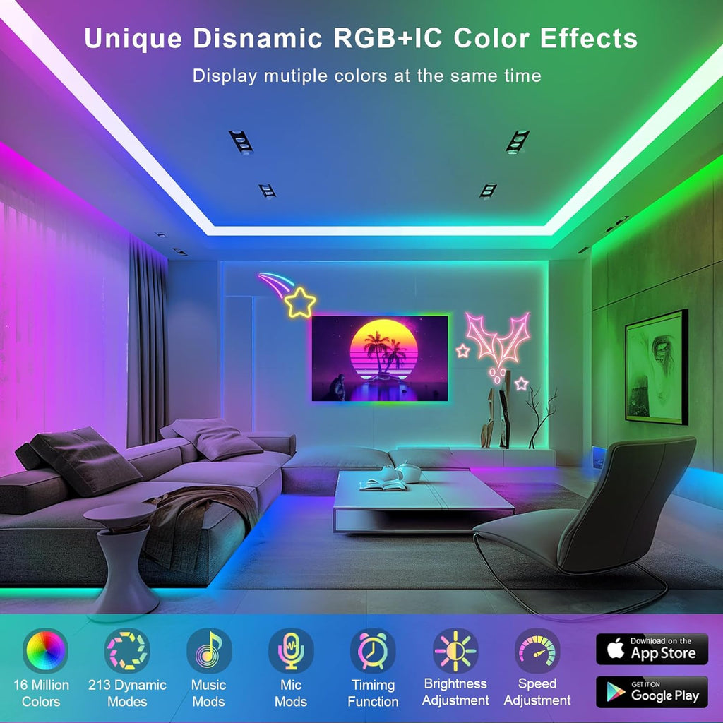 SLNR03 Dotless Neon RGB+IC LED Strip Light 5M DC24V IP67