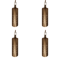 HLB09 4x/8x/12x Package 12V LED Low Voltage Brass Cylinder Pendant Light Hanging Downlight Fixture 5W 3000K Bulb
