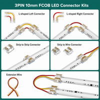 Outdoor Landscape Lighting LED 12V Low Voltage 5-Pack SLD 3-Pin Low-Voltage for CCT COB Dotless Strip Light Connectors 10mm and 12mm