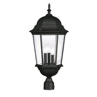 7568-14 Hamilton Candelabra Base 3 Light Bulb Socket Large Outdoor Post Top Lantern 27.5
