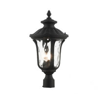 7859-14 Oxford Candelabra Base 3 Light Bulb Socket Large Outdoor Post Top Lantern 22