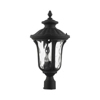 7859-14 Oxford Candelabra Base 3 Light Bulb Socket Large Outdoor Post Top Lantern 22