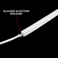 SLN12 Dotless Neon Soft Silicone Vertical Bending LED Strip Light 10x10mm 2.44W/ft DC12V IP68 16.4ft with Screws and Mounting Clips