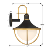 Atlas 1 Light Outdoor Sconce 13.5