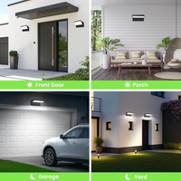 Outdoor Landscape Lighting LED 12V Low Voltage SCA03 Adjustable 20W/40W/55W 3CCT 3000K/4000K/6500K Integrated LED Wall Sconce Flood Light 9″x5.9″x4.5″ 120V Line Voltage Aluminum Wall Sconce Lighting IP65 Waterproof