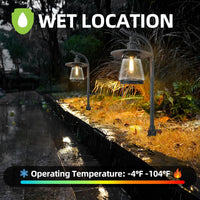 Outdoor Landscape Lighting LED 12V Low Voltage ALP05 4-Pack 12V-15V AC Low Voltage 1.34W 146LM 2700K Soft White LED G4 Bulb Included Landscape Lighting, Black Curved Lamp Pathway Light Package, Die-Cast Zinc Aluminum, IP65 Waterproof