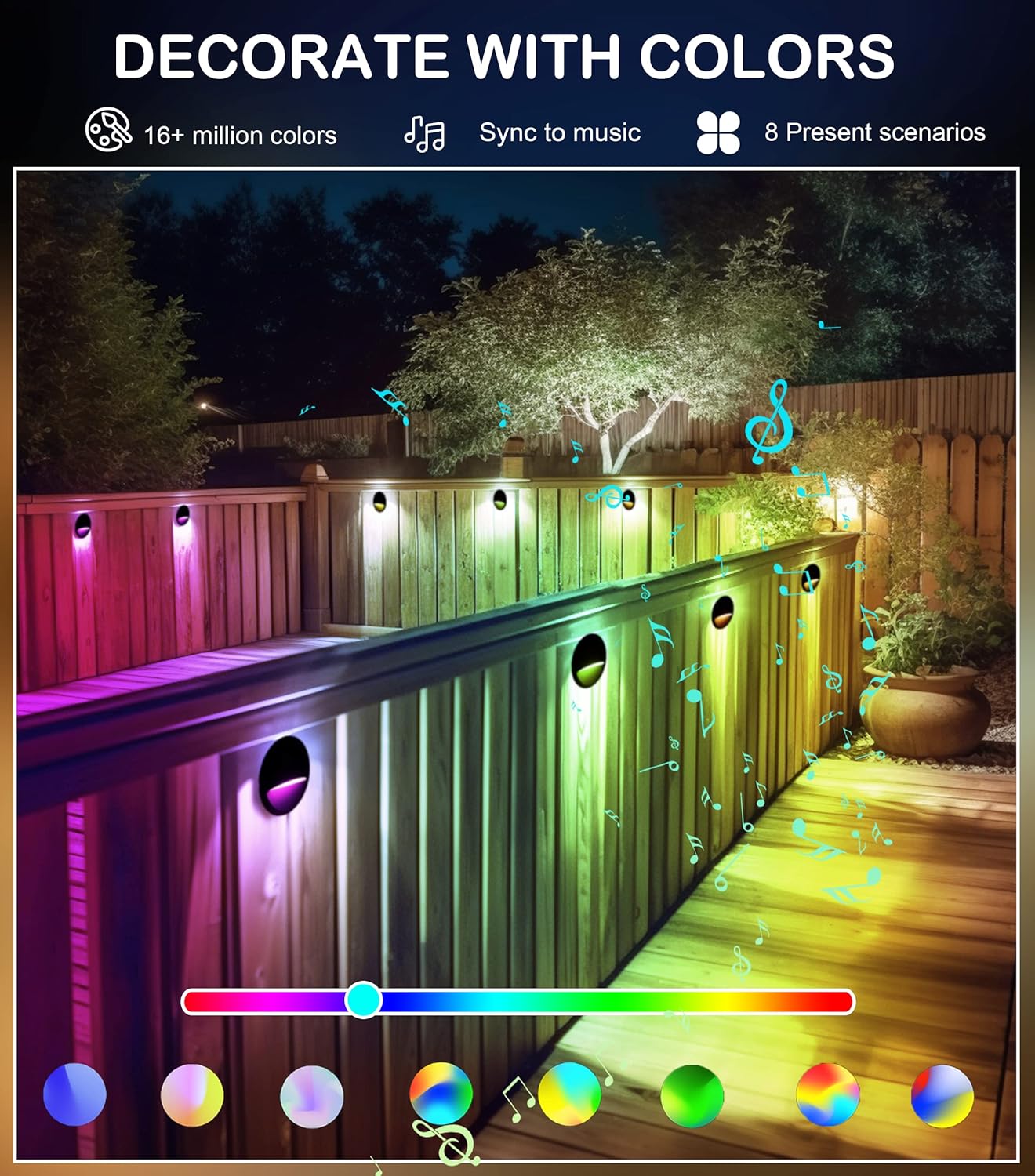 Colour Change Rectangular DLRA03 3W RGBCW Color Changing Rectangular Waterproof Aluminum Deck Light