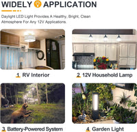 E12 4W Filament 12V AC/DC Candelabra and Small Base Package Low Voltage LED Light Bulbs Dimmable Energy Saving Light Bulb
