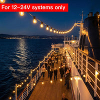 Outdoor Landscape Lighting LED 12V Low Voltage E26 1W 100LM 12V-24V 2200K Amber AC/DC LED Filament Edison 6-Pack Bulbs Package Energy Saving Low Voltage Light Bulb