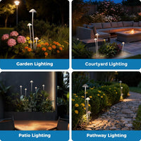 ALP72 DC24V Set of 3 White Mushroom Aluminum 3000K Warm White Integrated LED Low Voltage Path Light with Transformer Included