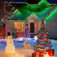 SLNR16 Dotted Neon RGBIC+CCT LED Strip Light 110V IP65 Outdoor Rated Dimmable High Voltage Flat Flexible Strip Light , Mounting Brackets, End Cap, Screws, Remote Control and Power Supply