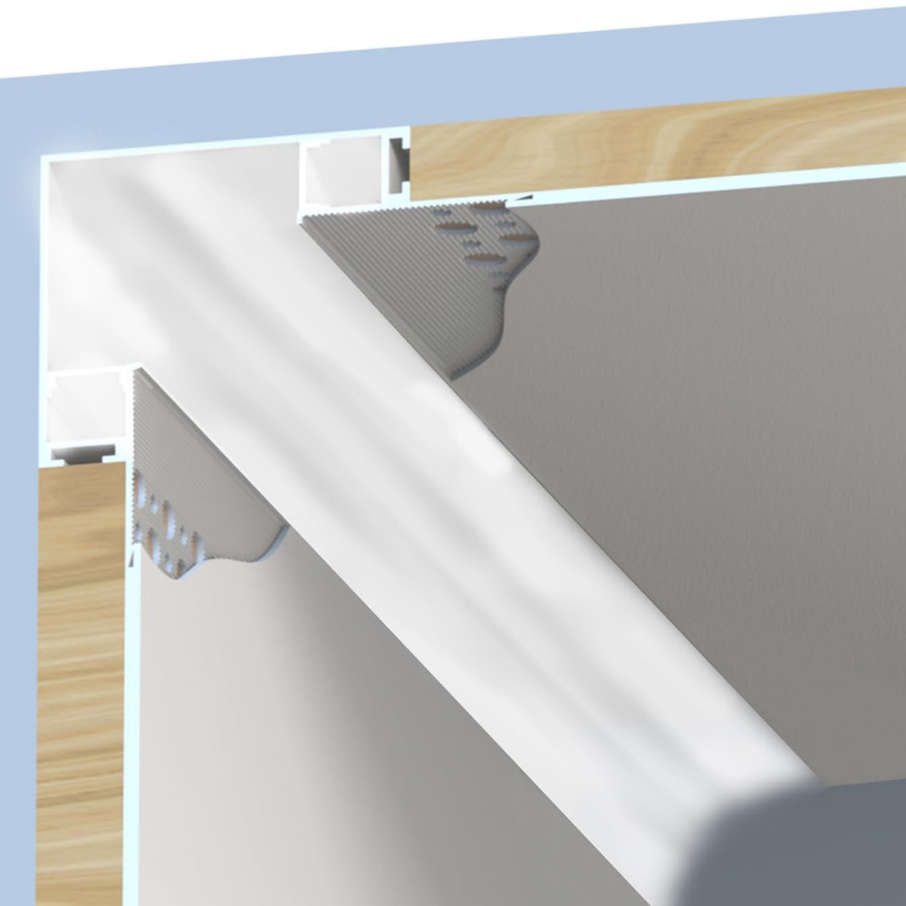 AC19 Trimless Recessed Baseboard Drywall Plaster Mud-In Z-Type Aluminu