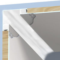 AC19 Trimless Recessed Baseboard Drywall Plaster Mud-In Z-Type Aluminum Channel with 6.6FT/2M For Max Inner 12.7mm Width LED Strip Lights Pack of 4