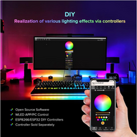 SL13 Strip Light Addressable RGB+IC WS2812B Ultra Narrow 4.54W/ft 2.7mm 16.4ft DC12V Low Voltage LED Indoor IP30 UL 0807 SMD Tape Light