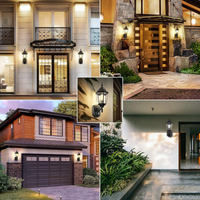 Outdoor Landscape Lighting LED 12V Low Voltage SCH14 2-Pack Classic Motion Sensor and Dusk to Dawn Outdoor Aluminum Wall Sconce Light Package 6