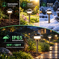 ALP73 LED Two-Tier Pagoda Solid Brass Pathway Lights Package – 12V Low Voltage Outdoor Landscape Path Lighting