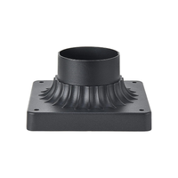 Outdoor Pier Post Light Mount Cast Aluminum Matte Black for 3