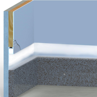AC19 Trimless Recessed Baseboard Drywall Plaster Mud-In Z-Type Aluminum Channel with 6.6FT/2M For Max Inner 12.7mm Width LED Strip Lights Pack of 4