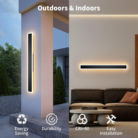 SCH15 2-Pack 3CCT 39.4 Inch LED Rectangular Modern Outdoor Wall Sconce Light Dimmable 120V Line Voltage IP65