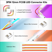 Outdoor Landscape Lighting LED 12V Low Voltage 5-Pack SLD 3-Pin Low-Voltage for CCT COB Dotless Strip Light Connectors 10mm and 12mm