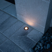 Outdoor Landscape Lighting LED 12V Low Voltage UNBP07 Mortirolo Brass / Stainless Steel In-Ground Well Light Low Voltage Outdoor Lighting