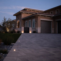 Outdoor Landscape Lighting LED 12V Low Voltage UNBP07 Mortirolo Brass / Stainless Steel In-Ground Well Light Low Voltage Outdoor Lighting