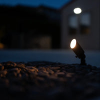 Outdoor Landscape Lighting LED 12V Low Voltage SPBP08 Mortirolo Black Brass Spotlight Low Voltage Outdoor Lighting