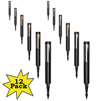 Outdoor Landscape Lighting LED 12V Low Voltage ALP53 6-Pack Low Voltage Aluminum Pathway Lights Package Cast Aluminum, 3W 12V AC/DC LED Walkway Lighting 12 Pack