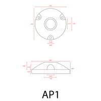 AP1 Aluminum Surface Mount Round Bracket for Landscape Lighting Fixture