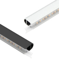 Paquete de 10 rieles colgantes de armario ovalados de aluminio AP16F Accesorio de barra de armario con luz LED
