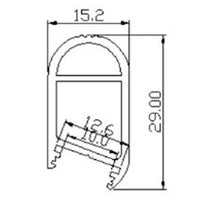 Paquete de 10 rieles colgantes de armario ovalados de aluminio AP16F Accesorio de barra de armario con luz LED