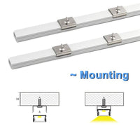 AP46M Canal de aluminio de riel rectangular Paquete de 10 tapas de extremo de cubierta de tira de luz LED