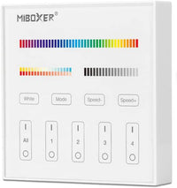 MiBoxer RGB/RGBW Wall Mounted Smart Panel Wireless Remote 4 Zones 2.4G RF Compatible with Miboxer WL5, FUT039, FUT045, FUT039W, FUT039S, LS2 Controllers