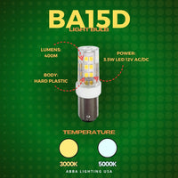 BA15D 3.5W Bayonet Style LED Capsule 12V Energy Efficient 1156 Light Bulb