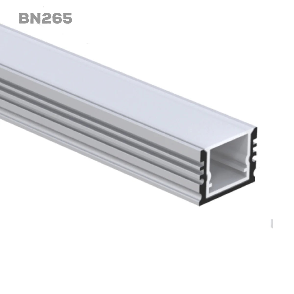 BN265 Square Surface-Mount 8 ft Aluminum Channel 10 Pack LED Strip Light Cover End Caps Waterproof IP65