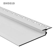 BN5619 Plaster In Baseboard 8 ft Architectural Wall Recessed Aluminum Channel 3.97" x 0.79" 10 Pack LED Strip Light Cover