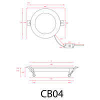 CB04 4x/8x/12x Package 10W 3CCT Round Slim 12V LED Panel Light Low Voltage Lighting Fixture