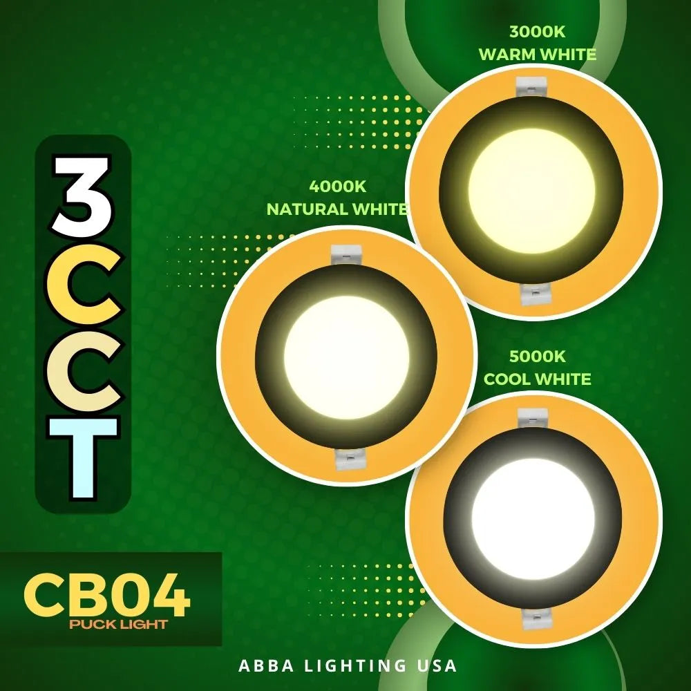 CB04 4x/8x/12x Package 10W 3CCT Round Slim 12V AC/DC LED Panel Puck Li