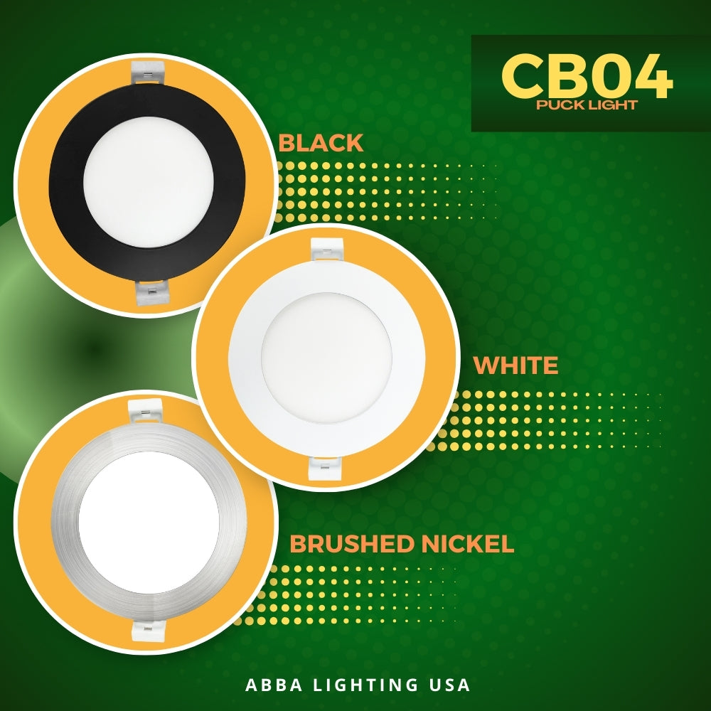 CB04 4x/8x/12x Package 10W 3CCT Round Slim 12V AC/DC LED Panel Puck Li