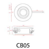 CB05 Redondo LED Dimmable Aluminio fundido Empotrable Gabinete Luz Abajo Accesorio de iluminación 