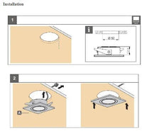 CB05 Redondo LED Dimmable Aluminio fundido Empotrable Gabinete Luz Abajo Accesorio de iluminación 