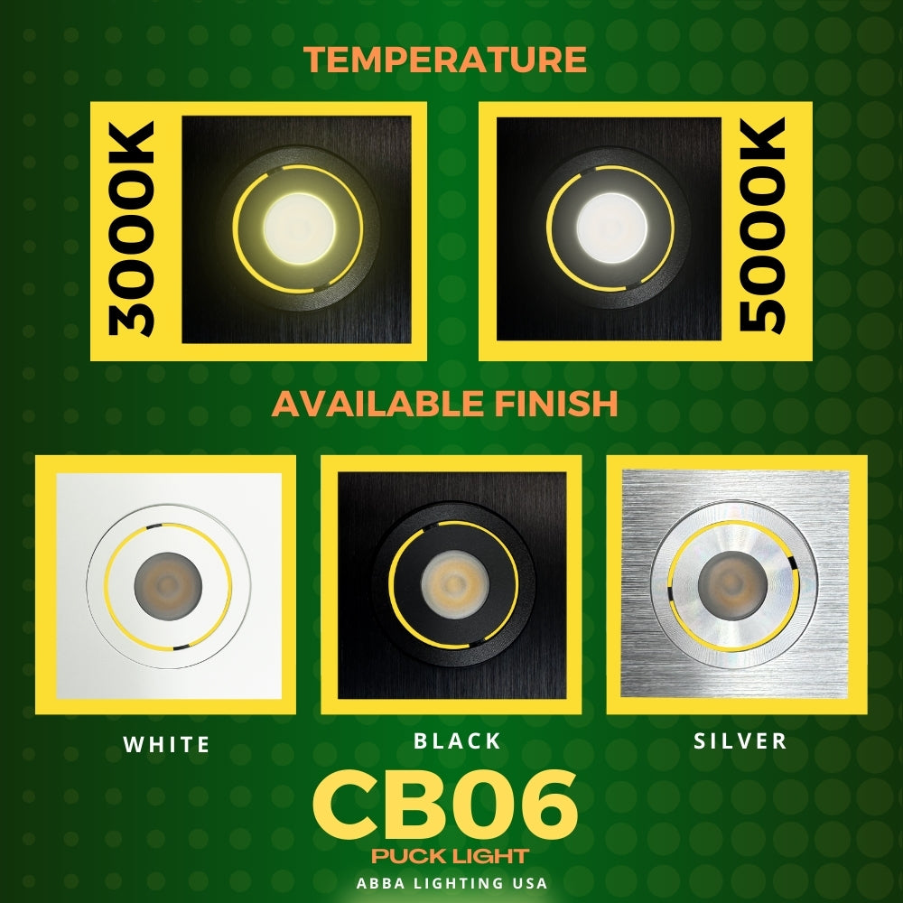 CB06 4x/8x/12x Package 1.5W DC12V Low Voltage Dimmable Recessed Square