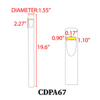 Outdoor Landscape Lighting LED 12V Low Voltage CDPA67 4x/8x/12x Package 3W LED Uni Directional Slit Cylinder Bollard Aluminum Path Light 12V Low Voltage Outdoor Landscape Lighting