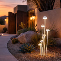 Outdoor Landscape Lighting LED 12V Low Voltage CDPA71 12V Mushroom Aluminum 3000K Warm White Integrated LED 12V Low Voltage Path Light