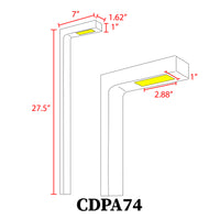 CDPA74 4x/8x/12x Package 7W 3000K Heavy Duty Black L-Shape Cast Aluminum 12V Low Voltage LED Outdoor Landscape Path Light