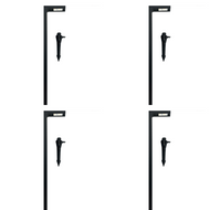 CDPA74 4x/8x/12x Package 7W 3000K Heavy Duty Black L-Shape Cast Aluminum 12V Low Voltage LED Outdoor Landscape Path Light - 4 Pack