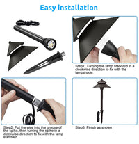 CDPA77 4x/8x/12x Package 3W 12V AC/DC Low Voltage Hexagon Umbrella Hat 5CCT Integrated LED Aluminum Path Light