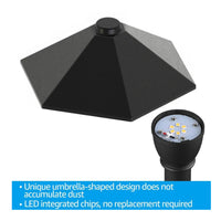 Outdoor Landscape Lighting LED 12V Low Voltage CDPA78 4x/8x/12x Package 3W 12V AC/DC Low Voltage Hexagon Umbrella Hat 5CCT Integrated LED Aluminum Path Light