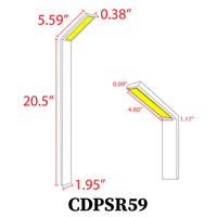 CDPSR59 Wifi Smart RGBCW 3W Stainless Steel Directional Pathway Light LED Bollard Landscape Lighting