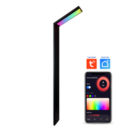 CDPSR59 Wifi Smart RGBCW 3W Stainless Steel Directional Pathway Light LED Bollard Landscape Lighting - Black